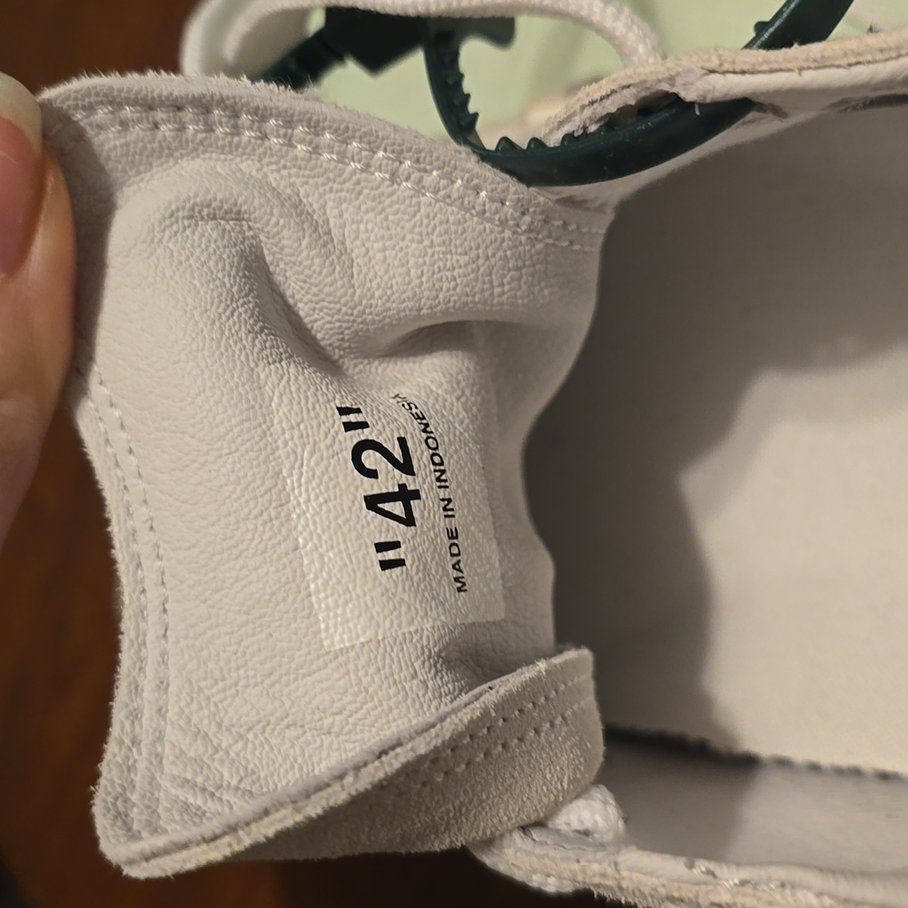 Off-White Cream and Black Sneakers with Orange Detail - Picture 2 of 7